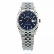 Gents Rolex Datejust 36 126200 Steel case with Blue  fluted motif dial