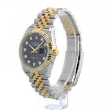 Gents Rolex Datejust 36 126233 18ct Yellow Gold   Stainless Steel case with Black Diamond Set  dial
